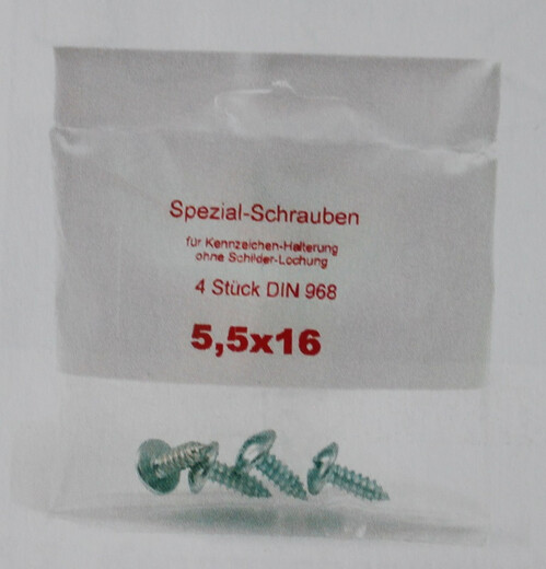 Schraubenset 4,8 x 19 mm für Kfz-Kennzeichen