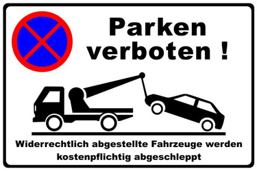 Parkverbotsschild Parken verboten