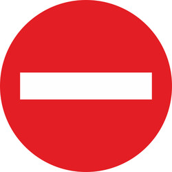 Hinweisschild Einfahrt Verboten