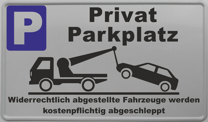 reflektierendes Parkplatzschild Privat Parkplatz